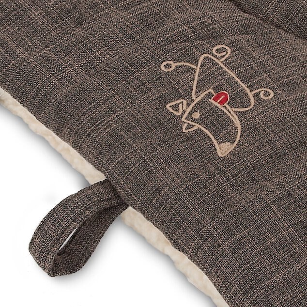 BEST PET SUPPLIES Heavy Duty Dog Crate Mat, Brown Linen, Large