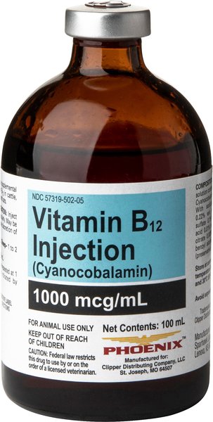 Vitamin B12 (Generic) Injectable Solution, 1000-mcg/mL, 100-mL vial slide 1 of 4