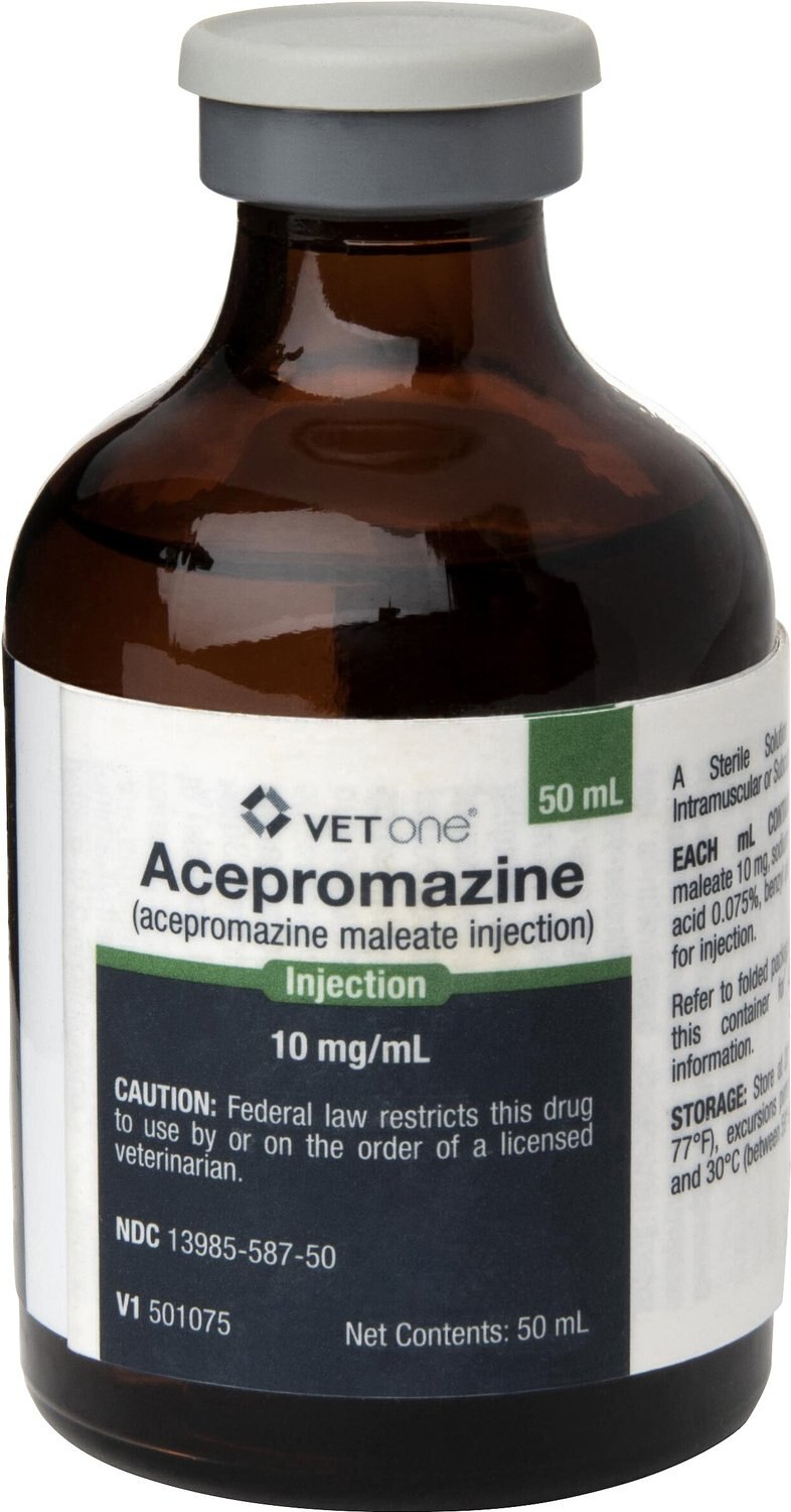 Acepromazine Injectable For Dogs Cats Horses 10 Mg Ml 50 Ml Multi Dose Vial Chewy Com