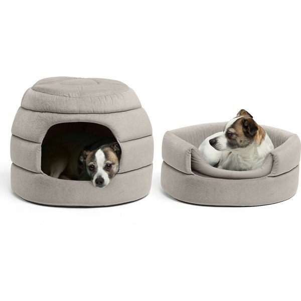 BEST FRIENDS BY SHERI 2in1 Hut Covered/Bolster Cat & Dog