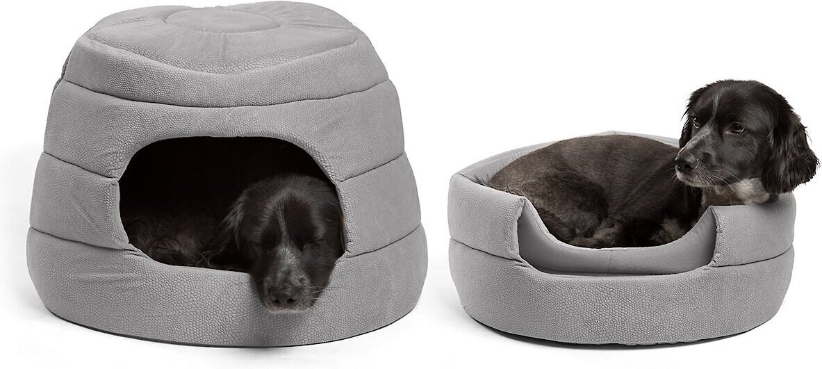 BEST FRIENDS BY SHERI 2in1 Hut Covered/Bolster Cat & Dog