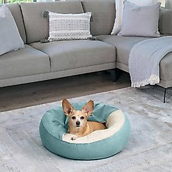Best Friends by Sheri Cozy Cuddler Covered Cat & Dog Bed, Tide Pool, Standard
