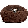 Best Friends By Sheri Sherpa Deep Dish Bolster Cat & Dog Bed, Brown, Standard