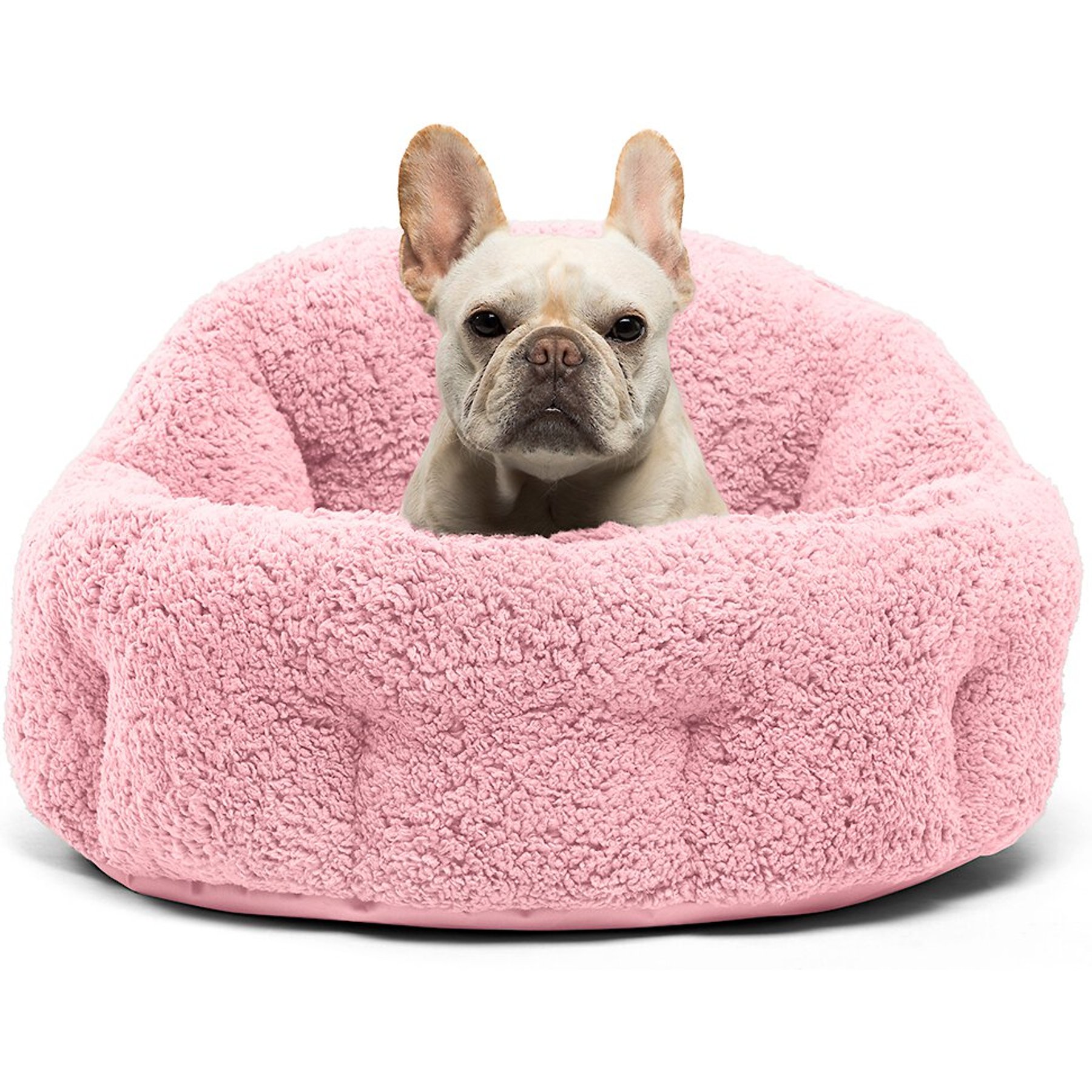 BEST FRIENDS BY SHERI Sherpa Bolster Cat & Dog Bed, Pink