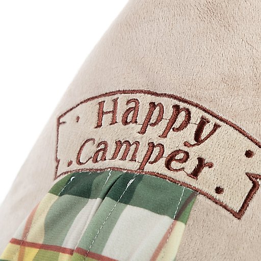 Best Friends by Sheri Novelty Hut Covered Cat & Dog Bed, Happy Camper
