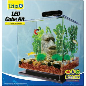Tetra LED Cube Kit Fish Aquarium, 3-gal