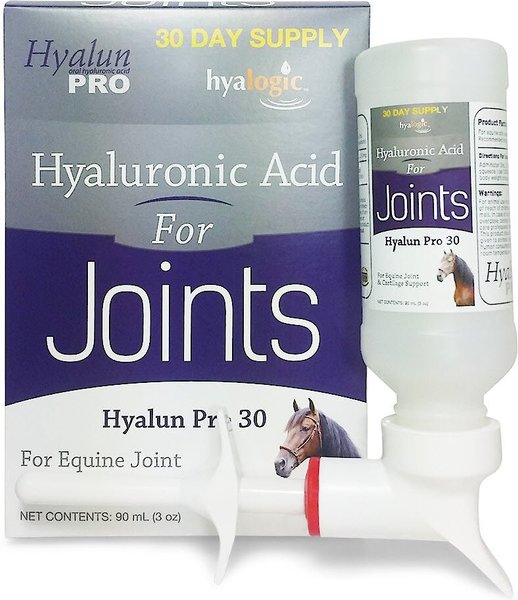 Hyalun Pro Hyaluronic Acid Joint Support Liquid Horse Supplement, 90-mL bottle slide 1 of 4