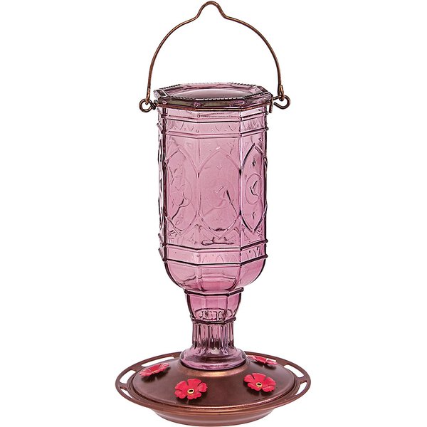 More Birds Hollyhock Hummingbird Feeder, 25-oz