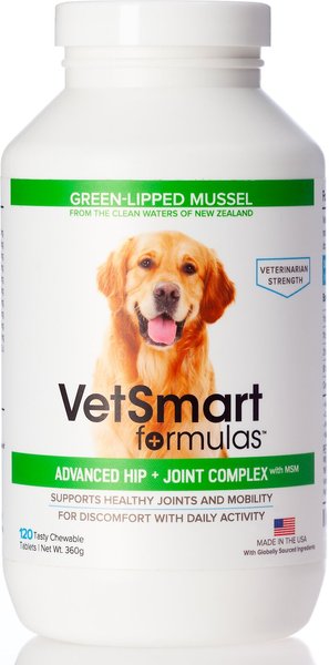 VetSmart Formulas Advanced Chewable Tablet Joint Supplement for Dogs, 120 count slide 1 of 11