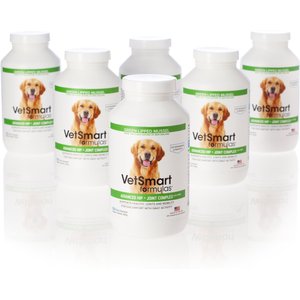 VetSmart Formulas Advanced Chewable Tablet Joint Supplement for Dogs, 120 count, bundle of 6