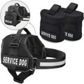 Industrial Puppy Service Dog Dog Harness & Backpacks, Black, Large: 27 to 33.5-in chest