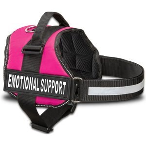 Industrial Puppy Emotional Support Animal ESA Reflective Dog Harness, Pink, Medium: 24 to 29-in chest