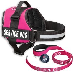 Industrial Puppy Reflective Service Dog Harness & Leash, Pink, Small: 21 to 26-in chest slide 1 of 7