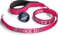 Industrial Puppy Nylon Reflective Service Dog Leash, Pink, 4-ft long, 1-in wide
