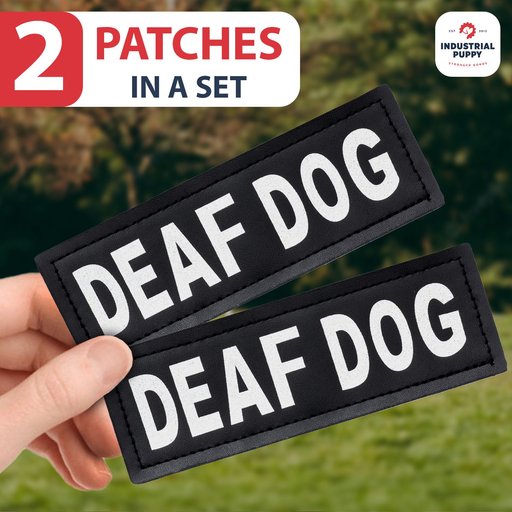 Industrial Puppy Deaf Dog Harness Patches, 2 count, Large