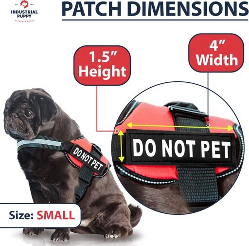 Industrial Puppy Do Not Pet Dog Patches, Small, 2 count