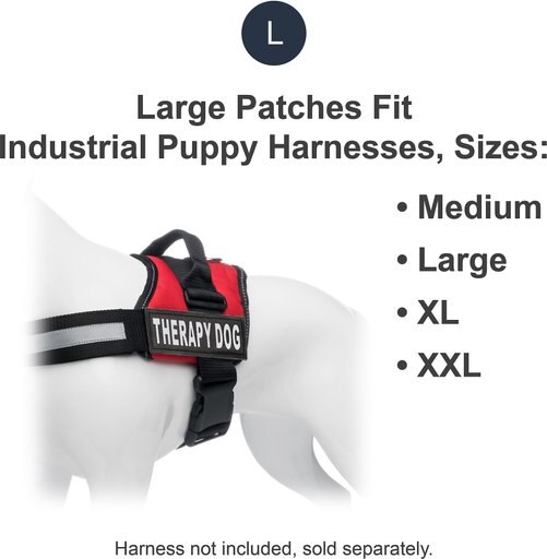 Industrial Puppy Therapy Dog Harness Patch, 2 count, Large
