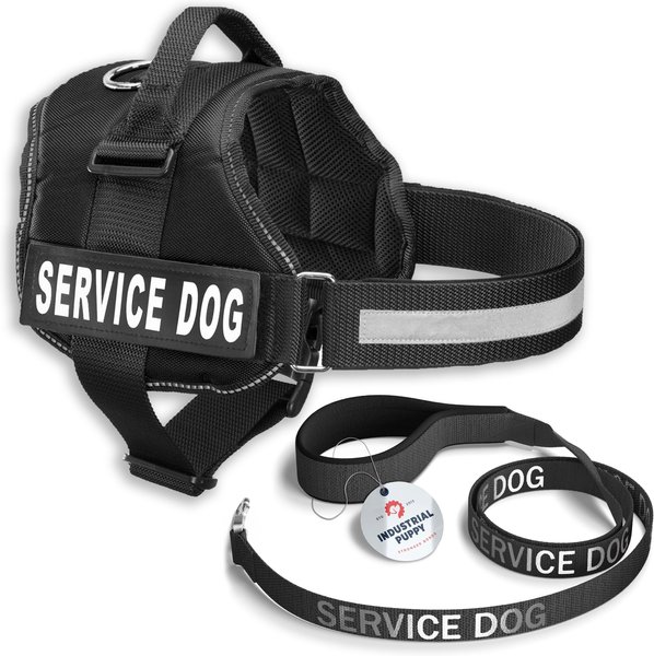 2 Pack Black Reflective Dog Patches Service Dog, Removable Dog Tags for Dog  Harness, Collar & Leash