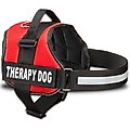 Industrial Puppy Therapy Dog Vest Harness w/Therapy Dog Patches, Red, Large: 27 to 33.5-in chest