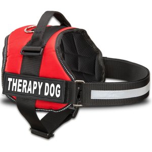 Industrial Puppy Therapy Dog Vest Harness with Therapy Dog Patches, Red, Small: 21 to 26-in chest