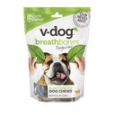 V-Dog Breathbones Rawhide-Free Regular Dental Dog Treats, 6 count