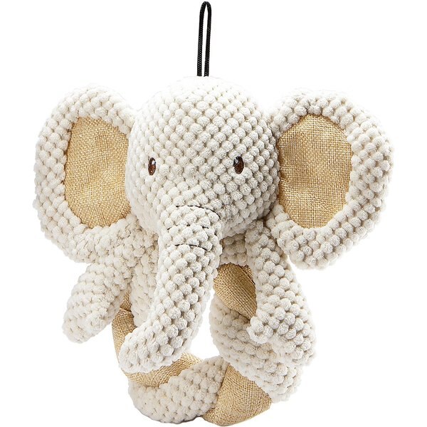 Petique Eco Pet Ball Python Squeaky Hemp Dog Toy