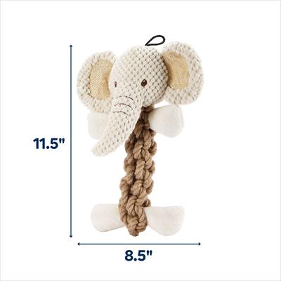 Show full view: Petique Eco Pet Elephant Squeaky Hemp Dog Toy slide 3 of 4