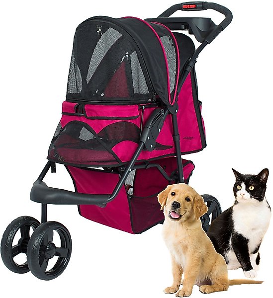 PETIQUE Dog & Cat Stroller, Razzberry