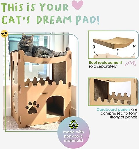 Petique Feline Penthouse Cat Scratcher Toy