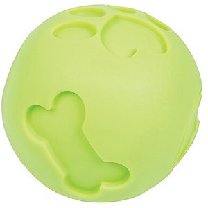 Petique Paw Me! Ball Dog Treat Dispenser Toy, Green