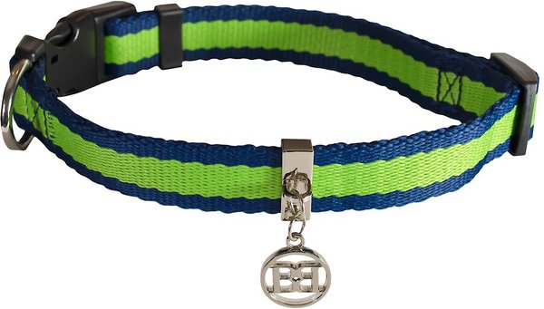 Wagberry Allure Dog Collar, Navy Blue/Green, Small slide 1 of 3