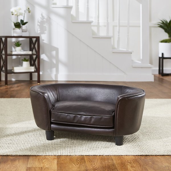 FRISCO Loveseat Pet Bed with Removable Cover, Brown, Medium