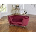 Enchanted Home Pet Romy Sofa Cat & Dog Bed with Removable Cover, Small, Wine