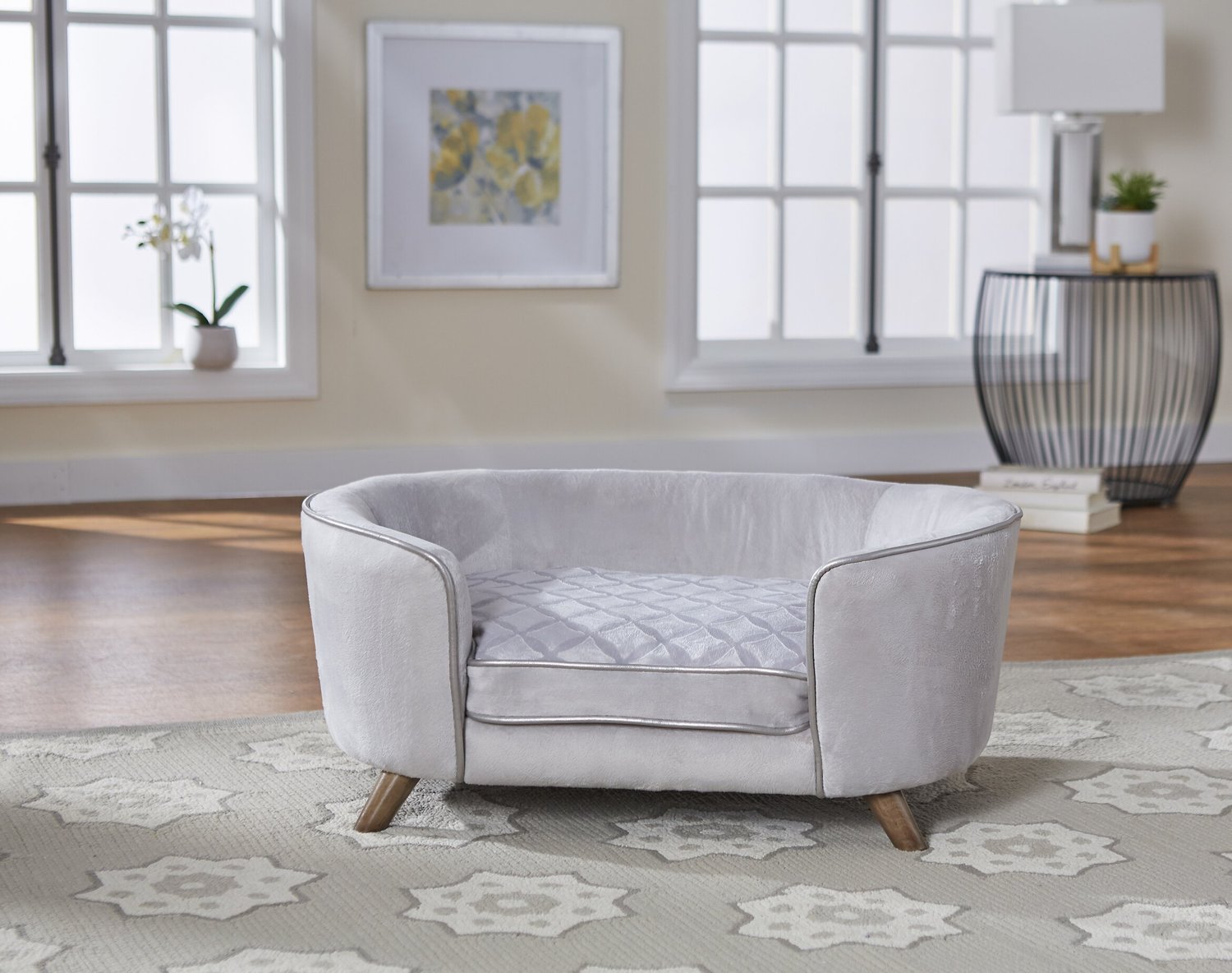 ENCHANTED HOME PET Quicksilver II Sofa Cat & Dog Bed w/Removable Cover