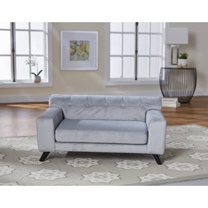 Enchanted Home Pet Mason Sofa Dog Bed with Removable Cover, Grey, Medium