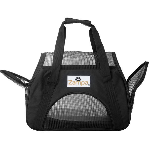 FRISCO Basic Dog & Cat Carrier Bag, Black, Small/Medium, Gray Trim