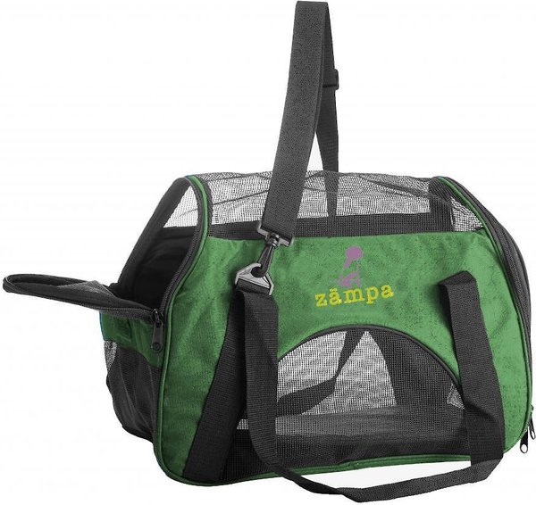 Zampa Soft-Sided Airline-Approved Dog & Cat Carrier Bag, Olive Green, Medium slide 1 of 2