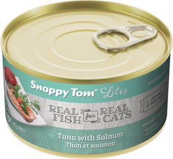 Snappy Tom Lites Tuna with Salmon Canned Cat Food, 3-oz can, case of 24