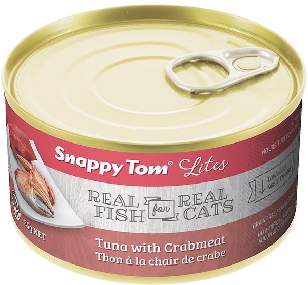 Snappy Tom Lites Tuna with Crabmeat Canned Cat Food, 5.5-oz can, case of 24 slide 1 of 1