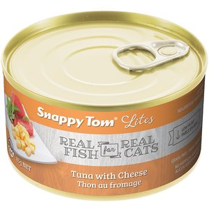 Snappy Tom Lites Tuna with Cheese Canned Cat Food, 5.5-oz can, case of 24
