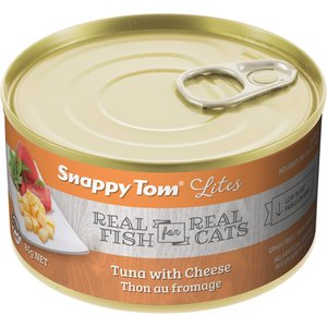 Snappy Tom Lites Tuna with Cheese Canned Cat Food, 3-oz can, case of 24
