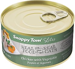 Snappy Tom Lites Chicken with Vegetables Canned Cat Food, 3-oz can, case of 24