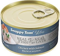 Snappy Tom Lites Chicken with Salmon Canned Cat Food, 3-oz can, case of 24