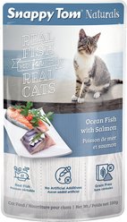 Snappy Tom Naturals Ocean Fish with Salmon Cat Food Pouches, 3.5-oz, case of 12