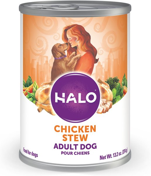 Halo Holistic Chicken Stew Adult Canned Dog Food, 13.2-oz, case of 6 slide 1 of 11