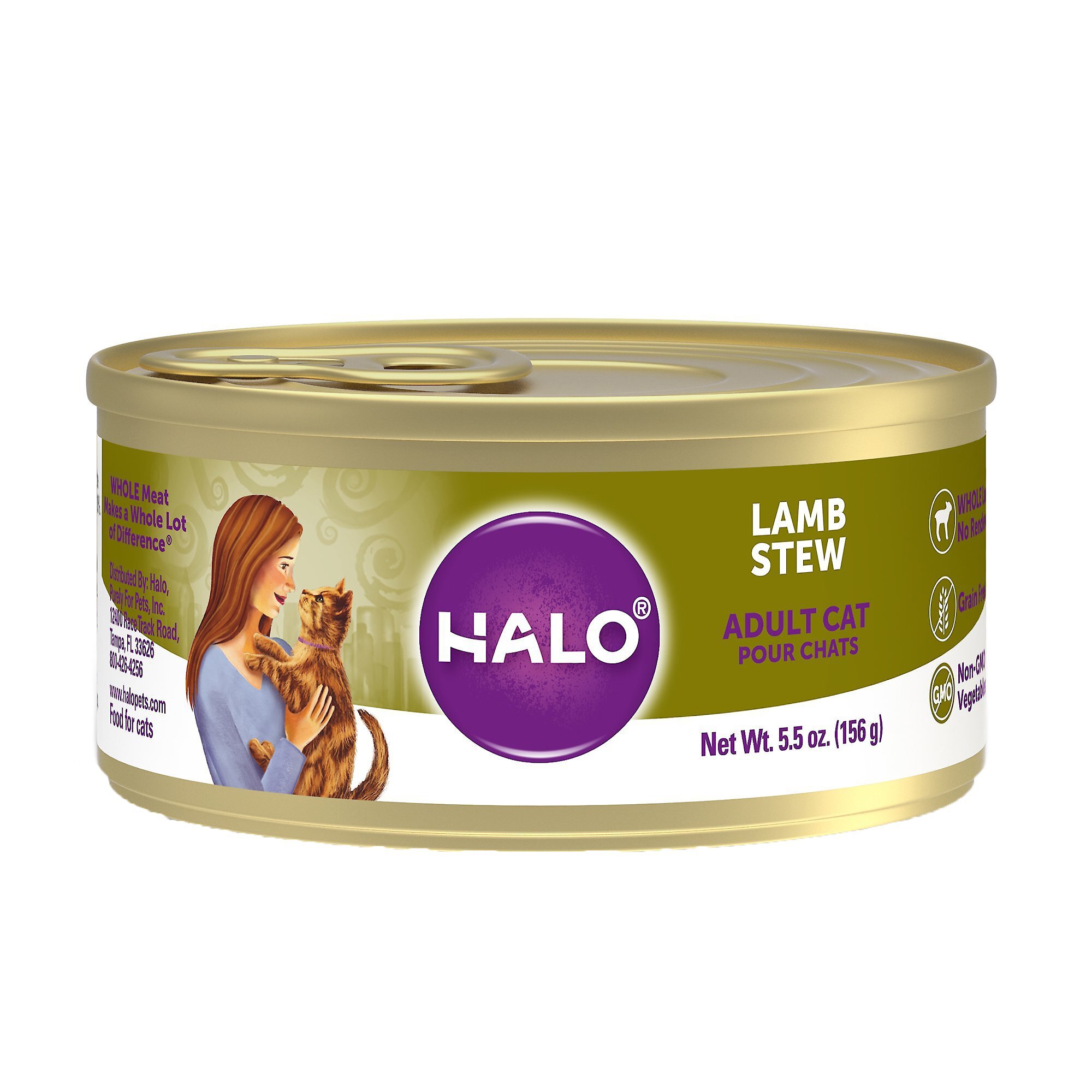 HALO Lamb Stew Grain Free Adult Canned Cat Food reviews Chewy