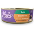 Halo Adult Grain-Free Pate Chicken Recipe Wet Cat Food, 5.5-oz, case of 12