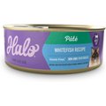 Halo Whitefish Recipe with Real Whole Whitefish Pate Grain-Free Indoor Cat Wet Cat Food, 5.5-oz, case of 12