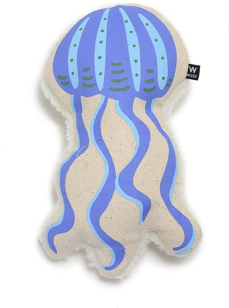 Waggo Canvas Squeaker Ocean Plush Dog Toy slide 1 of 2