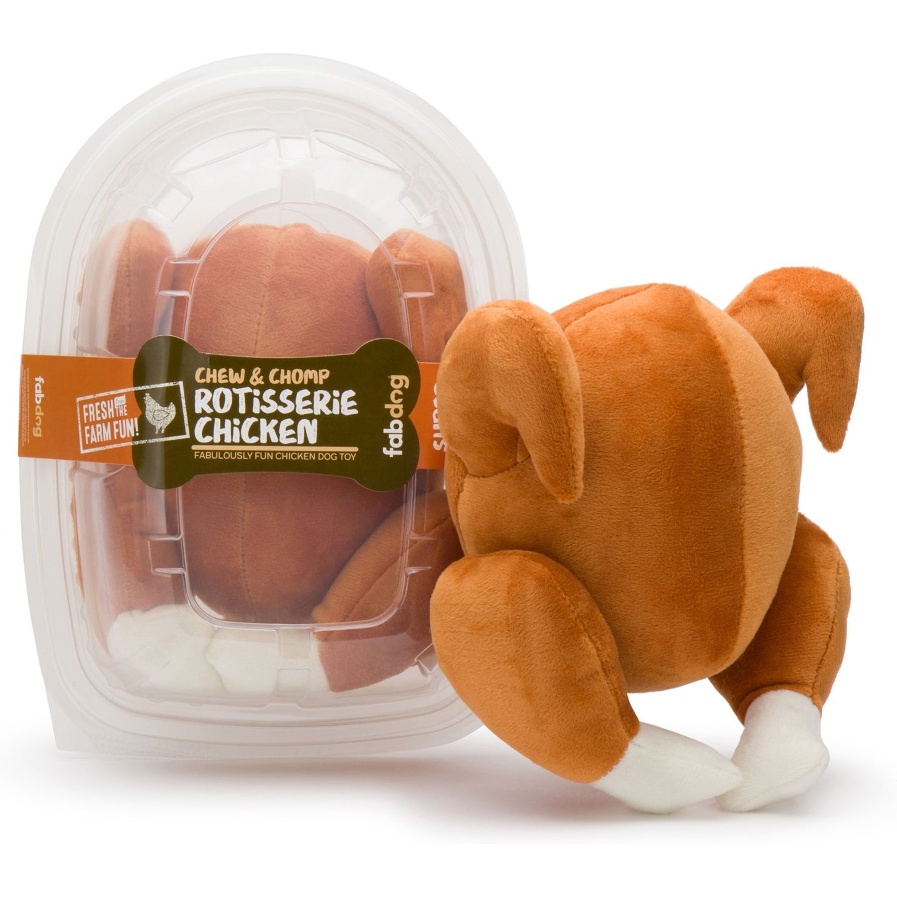 KONG Huggz Farmz Chicken Squeaky Plush Dog Toy